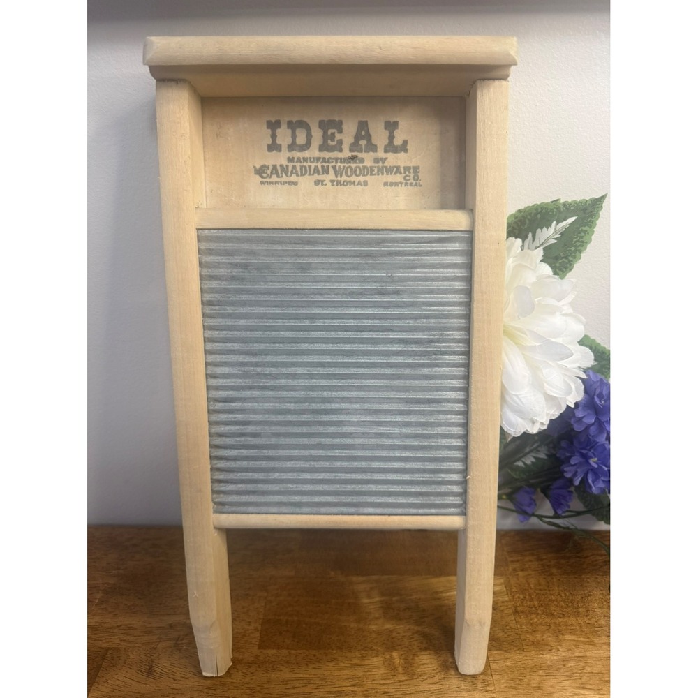 Vintage Ideal Canadian Woodenware Decorative Washboard Farmhouse Décor Cottage
